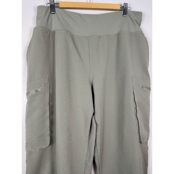 Sage Collection Women Cargo Cropped Pants Capri Casual Comfort Beige Size Medium - Picture 5 of 14